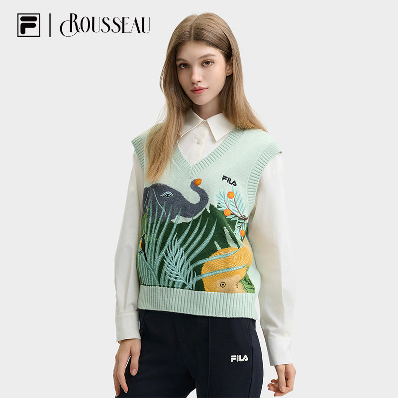 FILA CORE LIFESTYLE HERITAGE DREAM JUNGLE Women Knit Sweater Full Pri