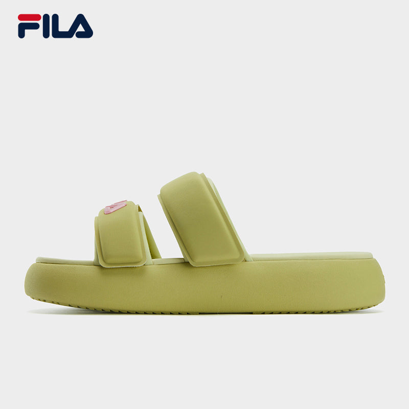 Fila shops white sliders