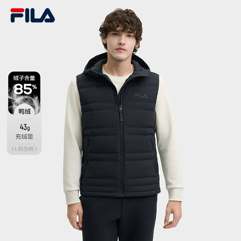 FILA CORE LIFESTYLE HERITAGE DREAM JUNGLE Men Down Jacket Vest Black