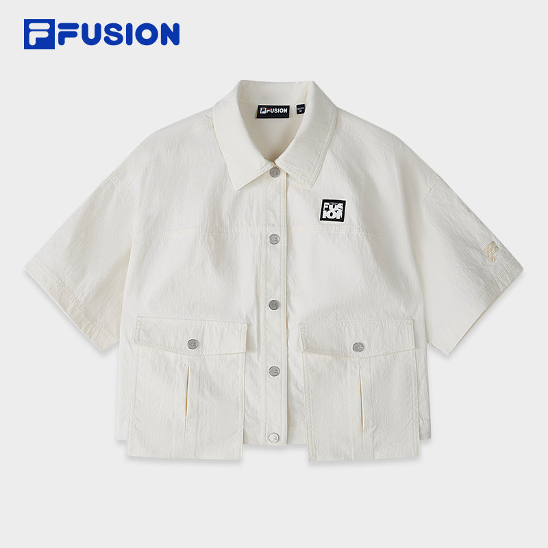 FILA FUSION INLINE WORKWEAR 1 Women Short Sleeves Shirt White