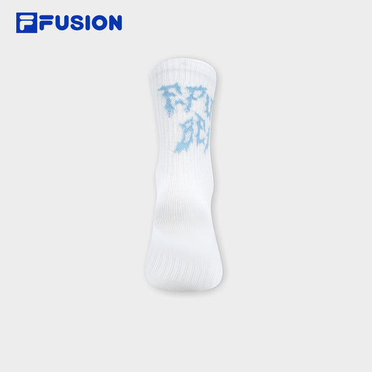 FILA FUSION x BEAMS Unisex Knee High Socks in White