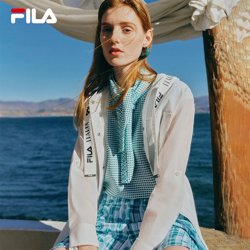 Fila white line shirt online