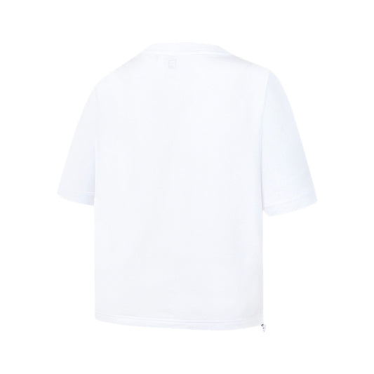 FILA CORE Women's BLACK ATHLETICS FITNESS Short Sleeve T-shirt in White