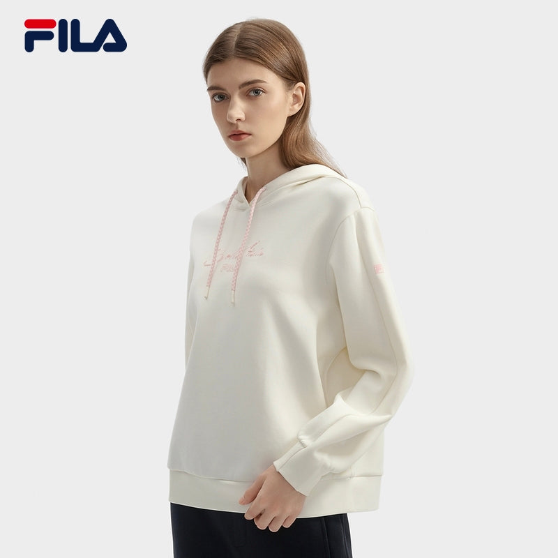 FILA CORE LIFESTYLE WHITE ORTISEI Women Hoodie Ash