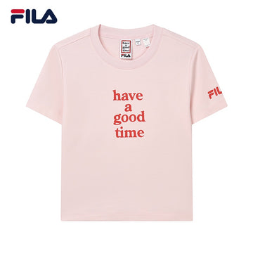 [Online Exclusive] FILA CORE Women's White Line FILA x Have A Good Time Short Sleeve Tee