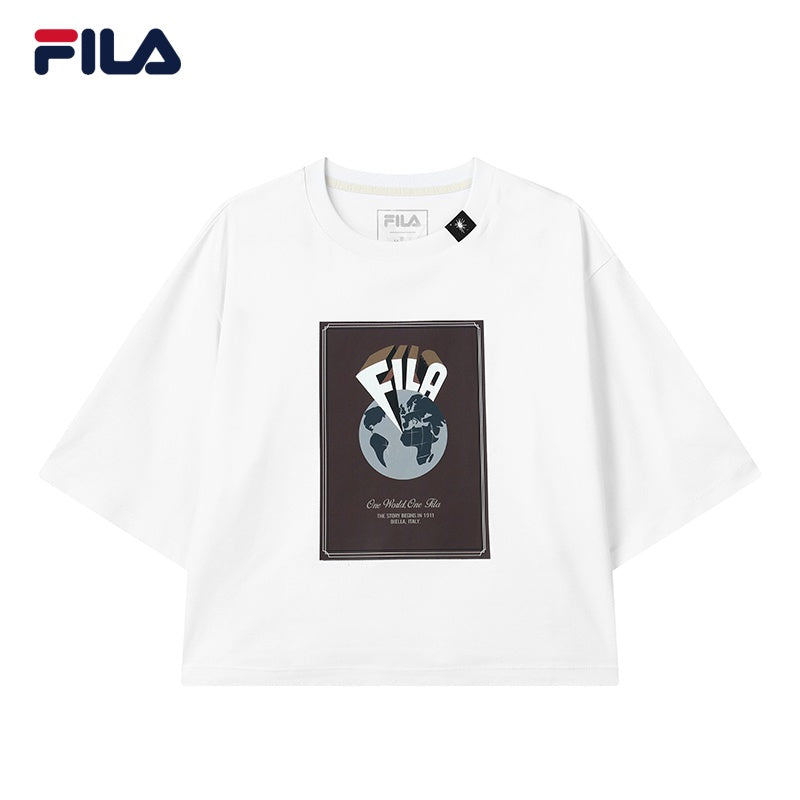 Fila white store tee