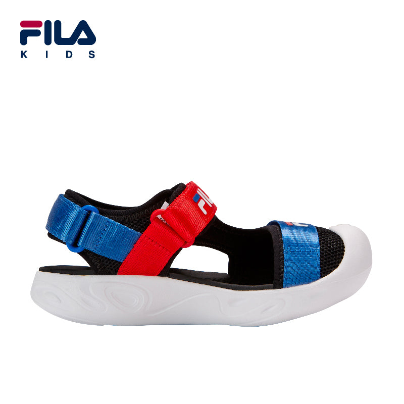 FILA KIDS Boy's HERITAGE Sandals in Black/Blue/Red