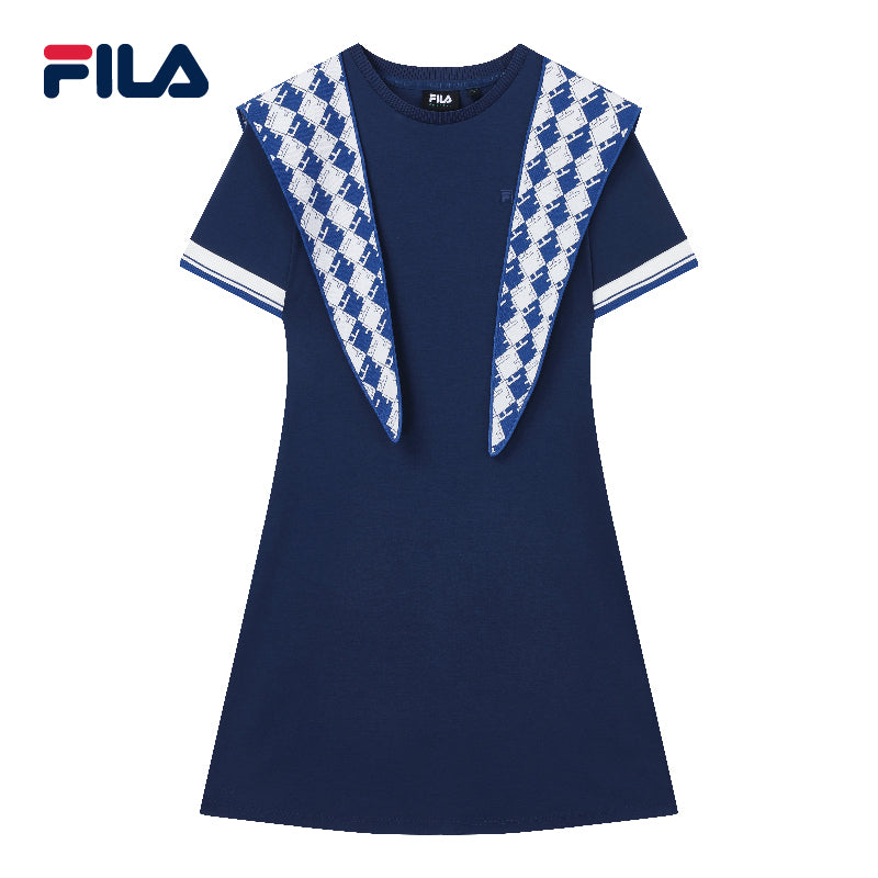 FILA CORE Women s WHITE LINE EMERALD Dress in Blue