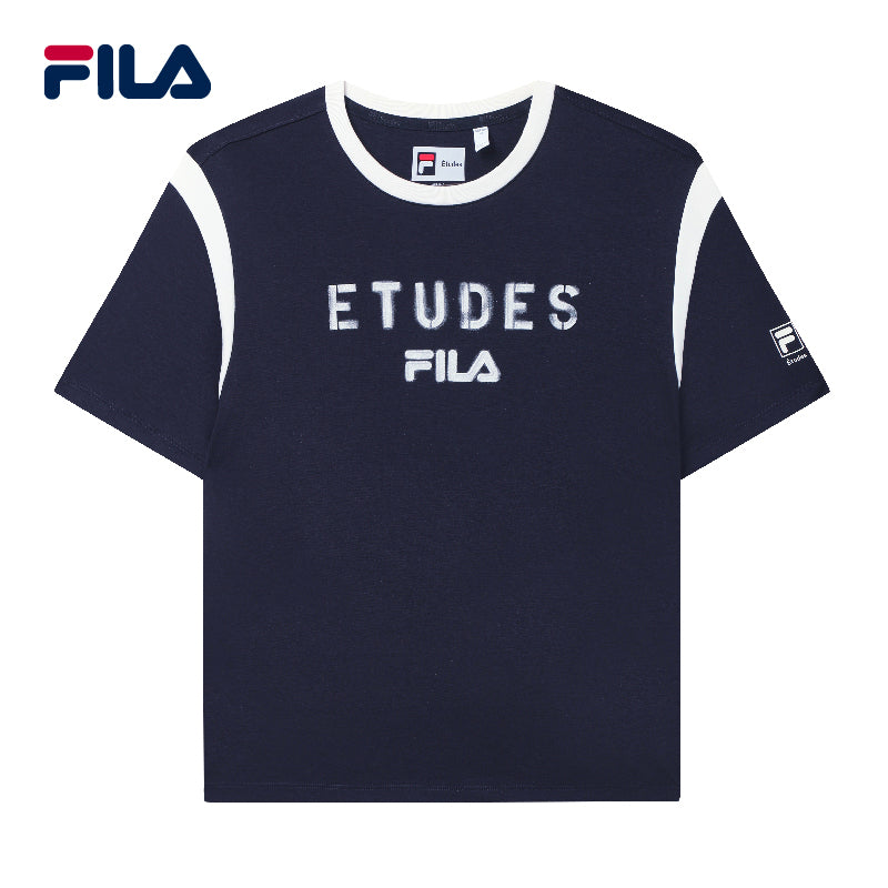 FILA CORE x ETUDES Women's Short Sleeve T-shirt in Navy