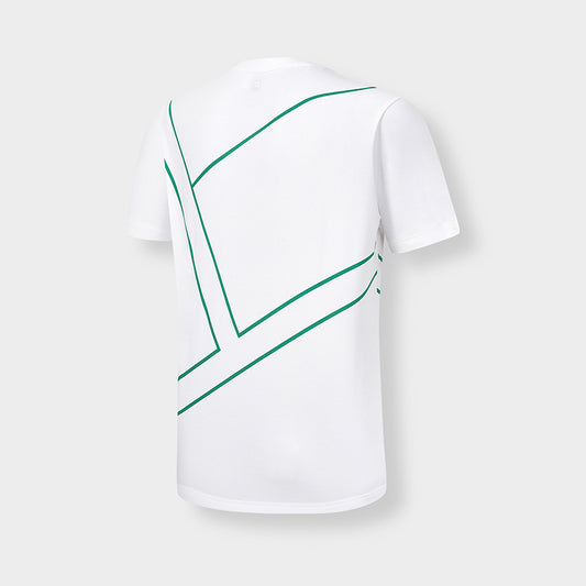 FILA CORE Men's TENNIS WHITE MATCH Short Sleeve T-shirt in Full Print