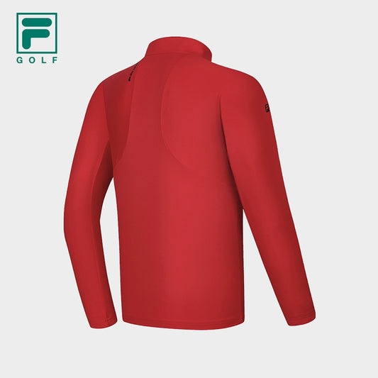 FILA CORE ATHLETICS GOLF Men's Long Sleeve Polo in Red