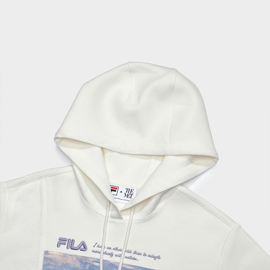 FILA CORE Women's WHITE LINE HERITAGE Hooded Sweater in Ash