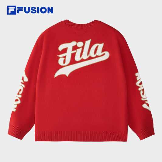 FILA FUSION INLINE CULTURE CNY COLLECTION Unisex Knit Sweater (Red / White)