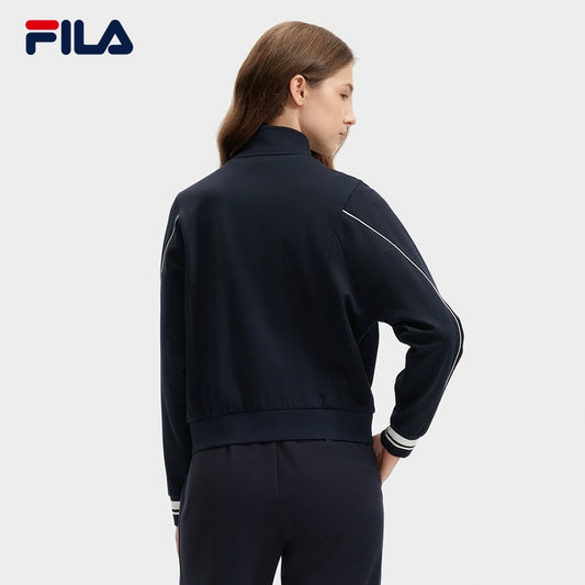 FILA CORE LIFESTYLE MODERN HERITAGE THE LOUVRE PALACE Women Knit Jacket (Navy)