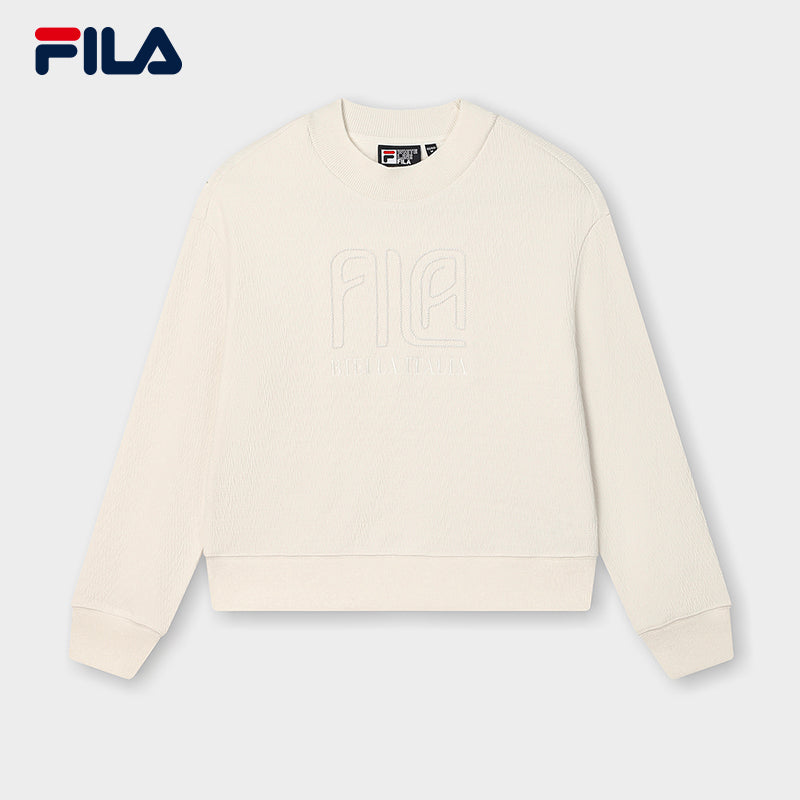 FILA CORE LIFESTYLE WHITE MILAN DESIGN WEEK Women Sweatshirt (Ash)