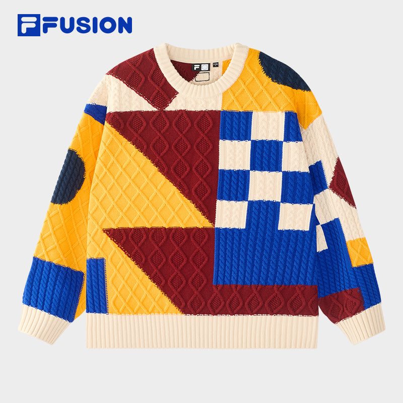 FILA FUSION CROSS OVER FILA X DOE LAND AHOY Men Knit Sweater (Beige)