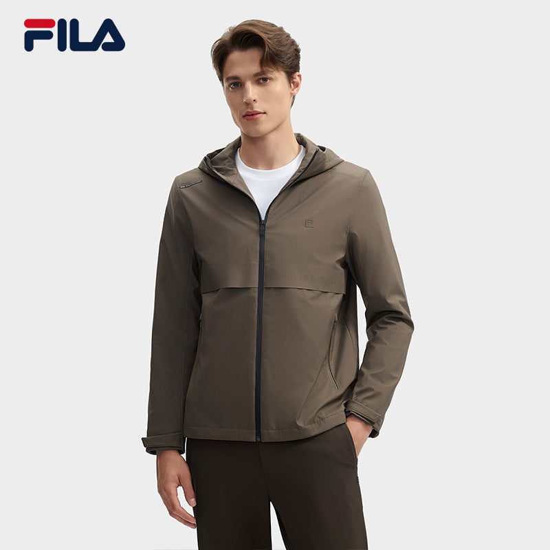 FILA CORE LIFESTYLE WHITE ORTISEI Men Woven Jacket (Brown)