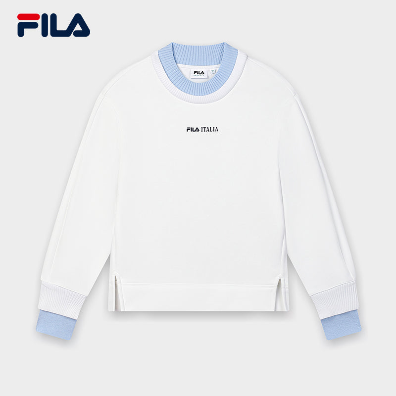 FILA CORE LIFESTYLE EMERALD GEOMETRIC SNOW Women Sweatshirt (White)