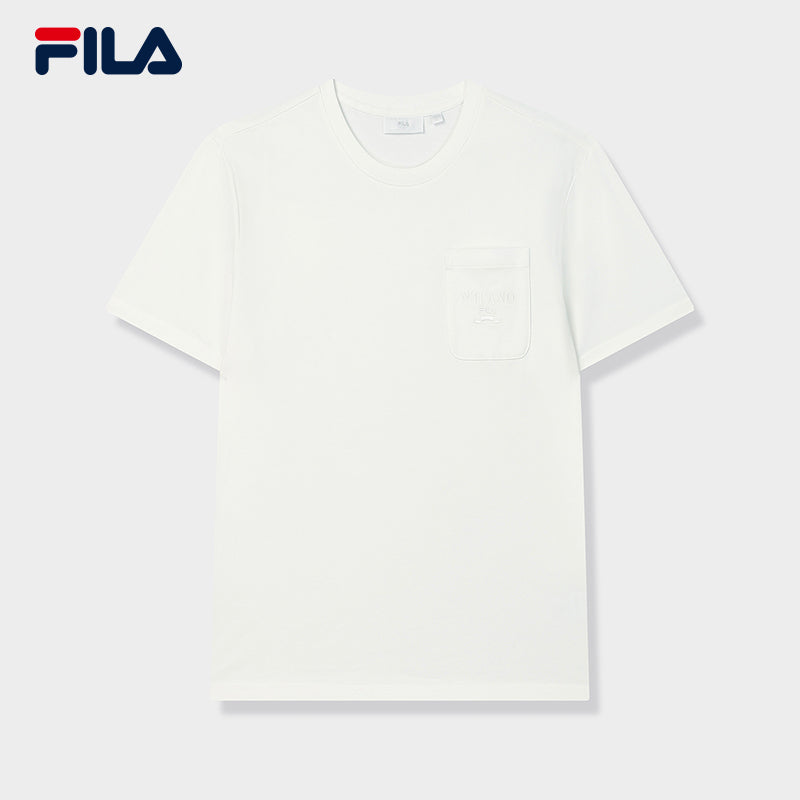 FILA CORE LIFESTYLE MILANO STROLLING MILAN Men Short Sleeves T-Shirt (Pink / White)