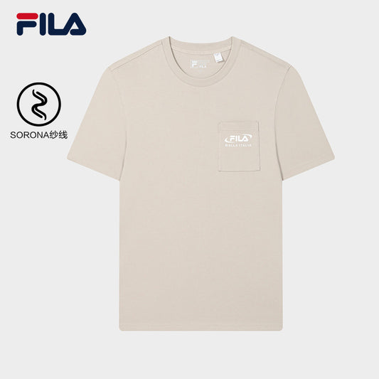 FILA CORE LIFESTYLE ORIGINALE FÊTE DE LA MUSIQUE Men Short Sleeve T-shirt (Ash / Light Khaki)