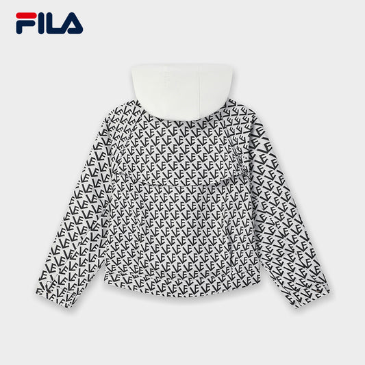 FILA CORE LIFESTYLE EMERALD FANCY BRERA Women Woven Jacket with Hood (Full Print)