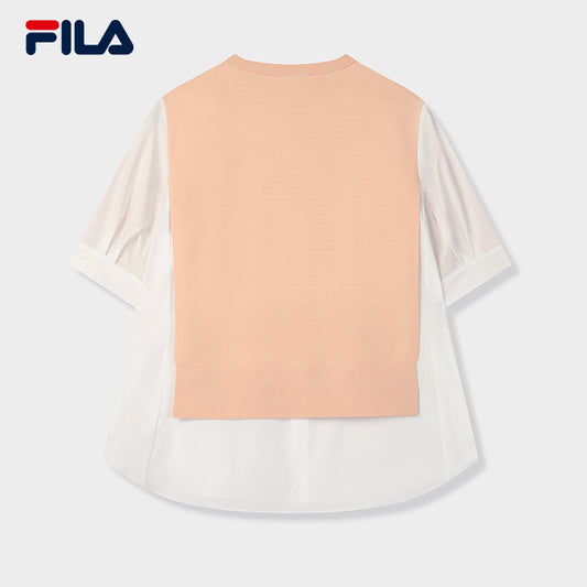 FILA CORE LIFESTYLE EMERALD FANCY BRERA Women Knit Blouse (Orange)