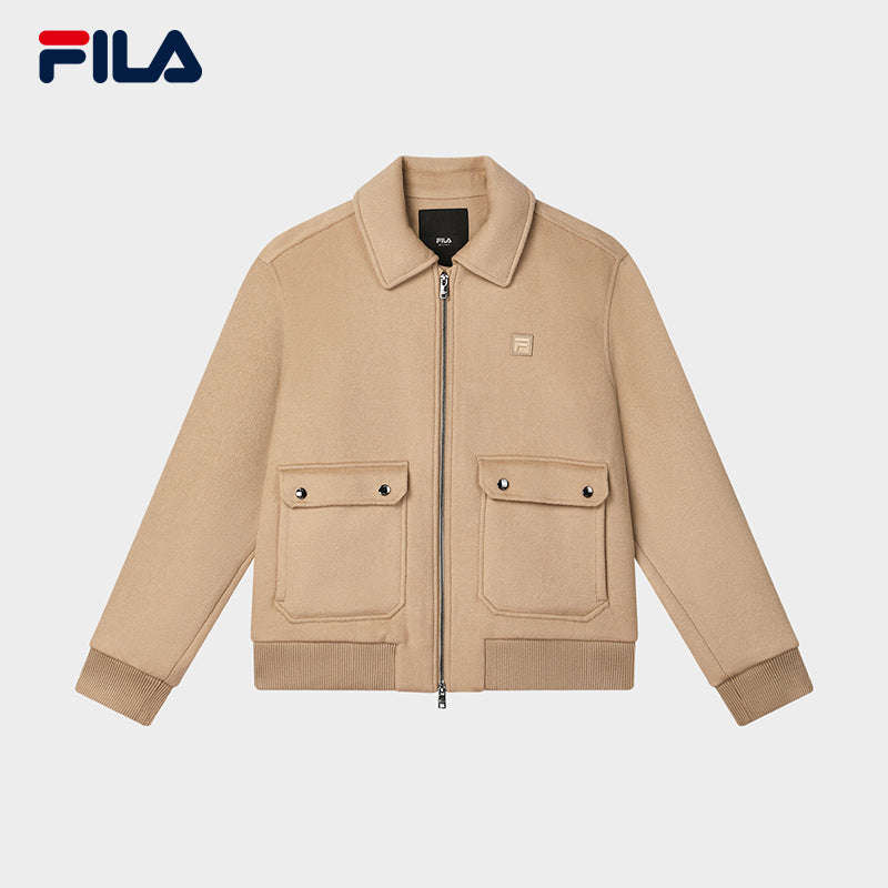 FILA CORE LIFESTYLE FILA MILANO STUDIO IN MILAN Men Woolen Sweater (Light Khaki)