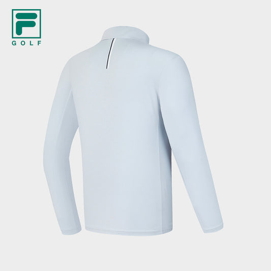 FILA CORE ATHLETICS GOLF SLOPS TO FIELD Men Long Sleeve Polo (Light Blue)