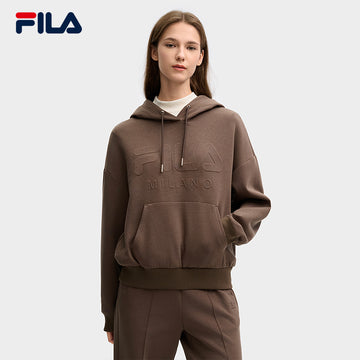 FILA CORE LIFESTYLE MILANO MILANESE SUNSET Women Hoodie (Brown / Light Khaki)