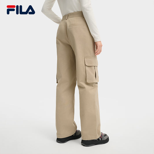 FILA CORE LIFESTYLE ORIGINAL VINTAGE TENNIS CLUB Women Woven Pants (Beige)