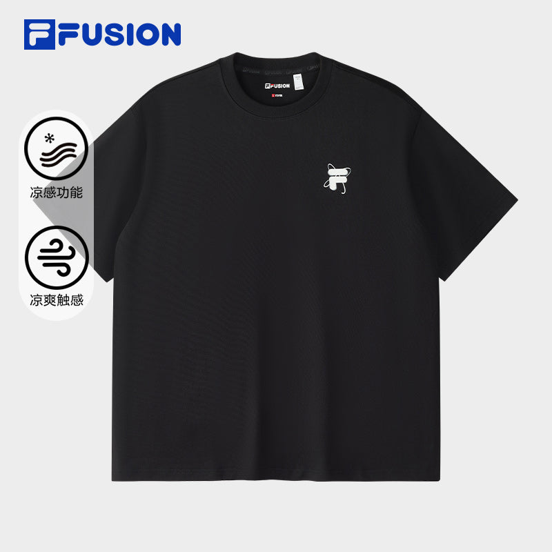 FILA FUSION INLINE FOB Unisex Short Sleeves T-Shirt (Black / Brown / Pink / Violet)