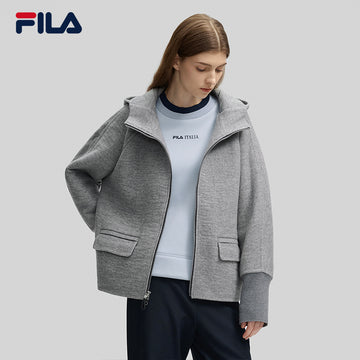 FILA CORE LIFESTYLE EMERALD GEOMETRIC SNOW Women Woolen Sweater (Grey)