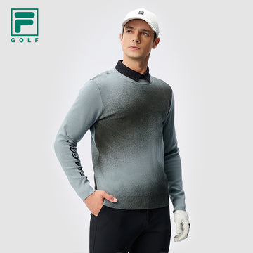 FILA CORE ATHLETICS GOLF X VERSAILLES COLLECTION Men Knit Sweater (Ash / Wine red)