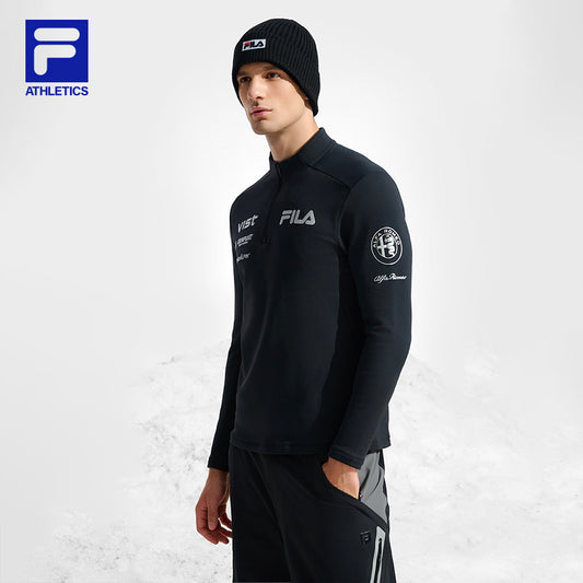 FILA CORE ATHLETICS SKI FILA X JAMES JEAN Men Long Sleeve Top (Black / White)