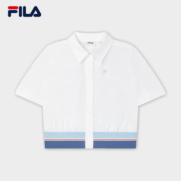 FILA CORE LIFESTYLE FILA EMERALD Women Woven Top (White)