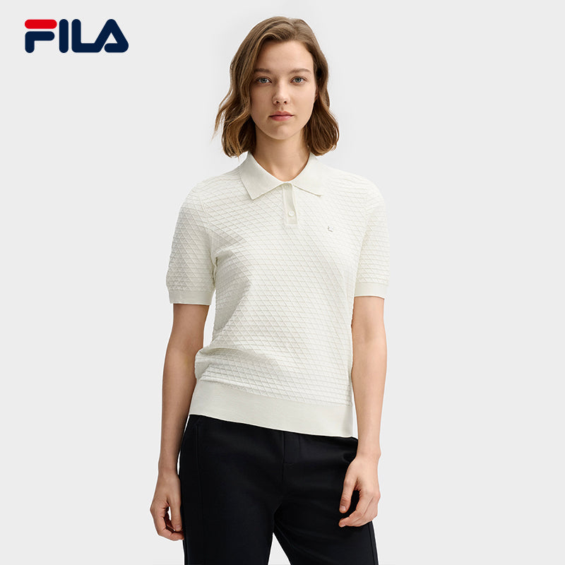 FILA CORE LIFESTYLE WHITE LINE THE GALLERIA VITTORIO EMANUELE II Women Knit Sweater (Ash)