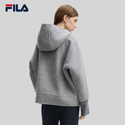 FILA CORE LIFESTYLE EMERALD GEOMETRIC SNOW Women Woolen Sweater (Grey)