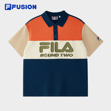 FILA FUSION CROSS OVER FUSION X ROUND TWO URBAN WAVE RIDER Unisex Polo T-shirt (Blue)