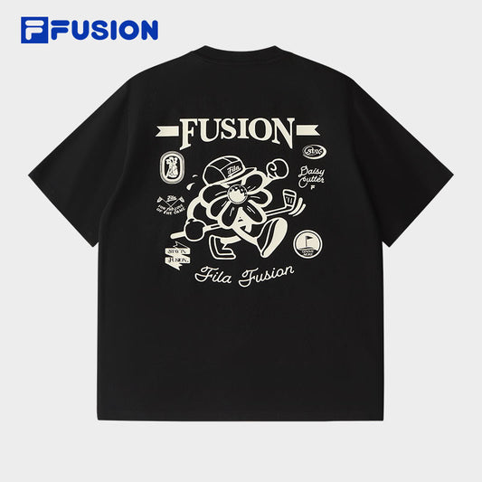 FILA FUSION INLINE CATEGORY CLUB SHORT SLEEVE TSHIRT Men Short Sleeves T-Shirt (Black / White)