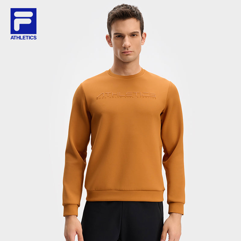 FILA CORE ATHLETICS FITNESS MEN Men Sweatshirt (Beige / Brown)