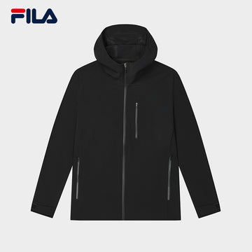 FILA CORE LIFESTYLE BLUE GEOMETRIC SNOW ART Men Woven Jacket (Black)