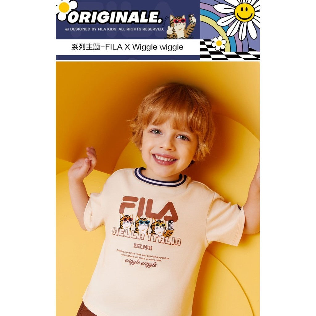 105 130cm FILA Kids xWiggleWiggle Summer Short Sleeve T shirt for Bo