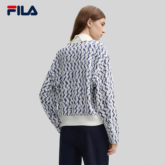 FILA CORE LIFESTYLE EMERALD GEOMETRIC SNOW Women Sweatshirt (Full Print)