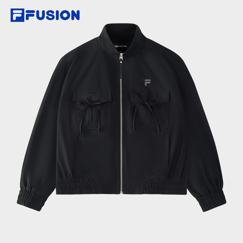 FILA FUSION INLINE FUSION X WORKWEAR SUNBURN GROOVE Women Woven Jacket (Black)