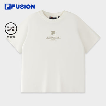 FILA FUSION INLINE FUSION LIFE FUSIONEER IVORY OASIS Women Short Sleeves T-Shirt (Black / Brown / White)