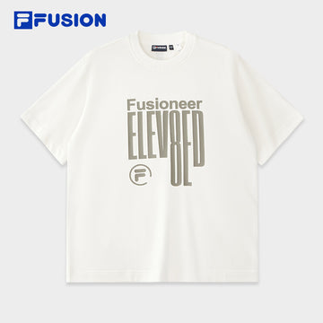 FILA FUSION INLINE FUSIONEER Men Short Sleeve T-shirt (White / Grey)