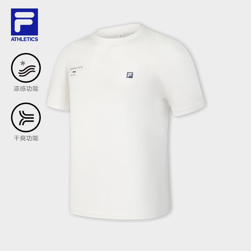 FILA CORE ATHLETICS FITNESS Men Short Sleeves T-Shirt (White)