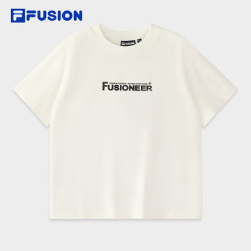 FILA FUSION INLINE FUSION LIFE X FUSIONEER FIELD OF CLASSIC Women Short Sleeves T-Shirt (Light Blue / White)