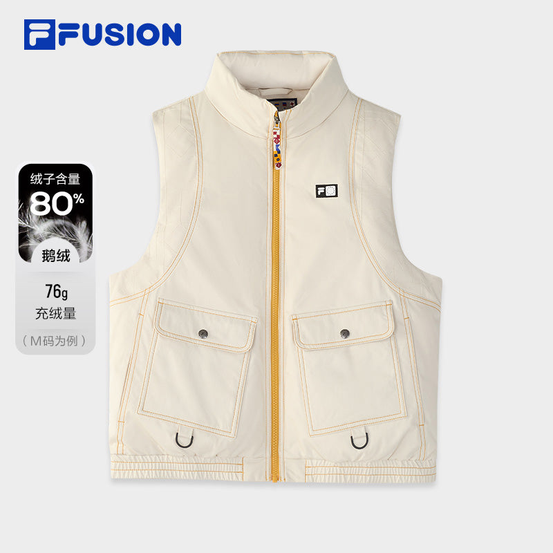 FILA FUSION CROSS OVER FILA X DOE LAND AHOY Women Down Jacket Vest (Beige)