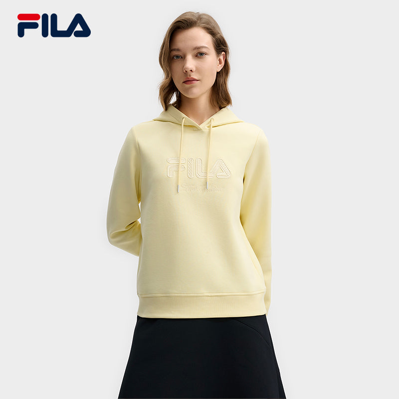 FILA CORE LIFESTYLE WHITE MILAN DESIGN WEEK Women Hoodie (Yellow)